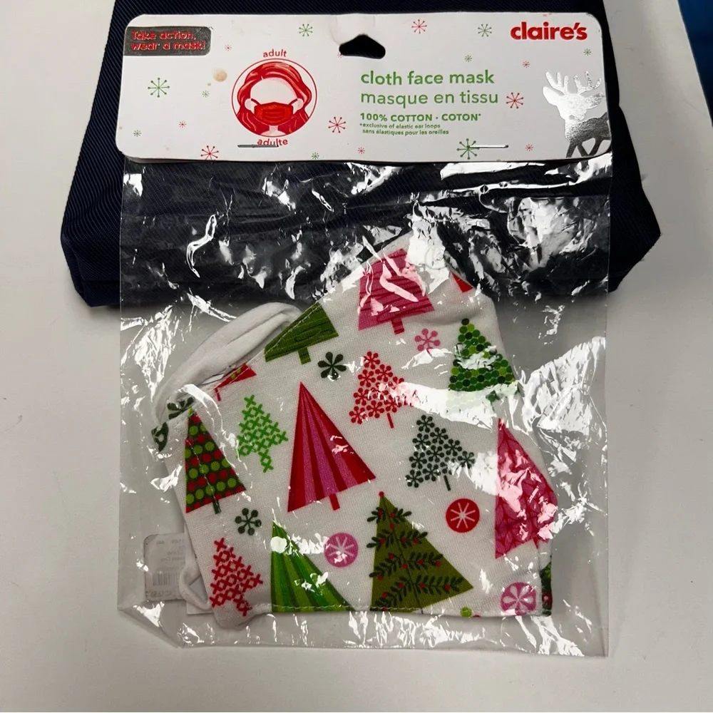 Claire’s Adult Holiday Cloth Face Mask 100% Cotton